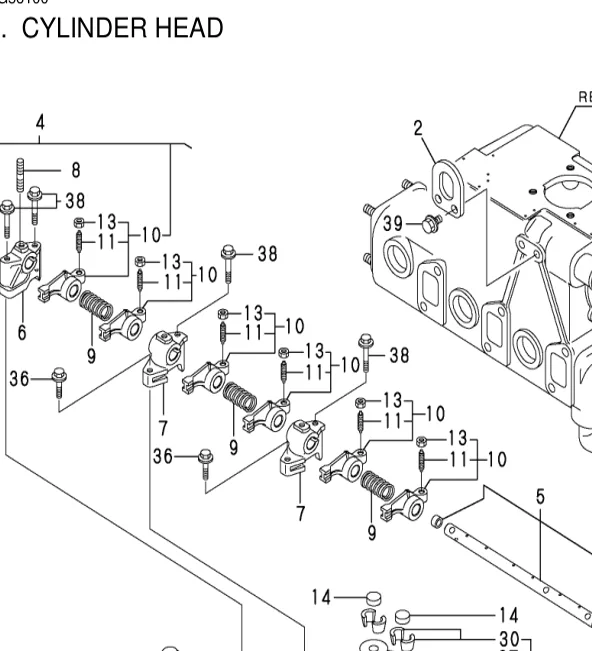 129004-11650 — ARM, ROCKER exploded diagram